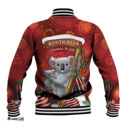 Australia Koala Baseball Jacket Christmas In July - Red