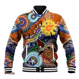 Custom NAIDOC Week 2024 GWS Giants Baseball Jacket Australia Aboriginal Dot Painting DT02