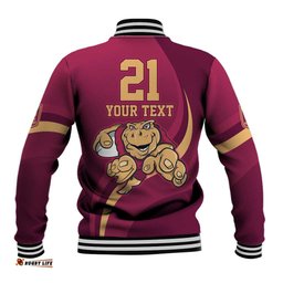 Custom QLD Maroons Cane Toad Baseball Jacket Queensland Origin No1