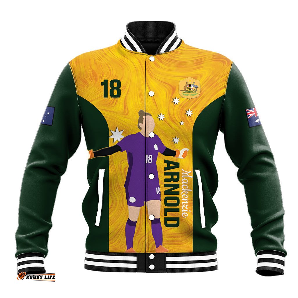 Australia Soccer Baseball Jacket Arnold Matildas Gold Version