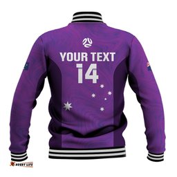 Custom Australia Soccer Baseball Jacket Matildas Go Champions - Purple