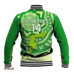 Custom BBL Thunder Cricket Baseball Jacket 2024 Aboriginal Art