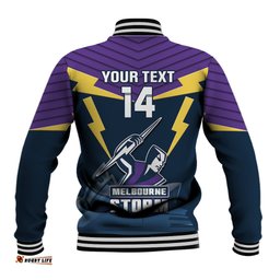 Custom Australia Day Storm Baseball Jacket NRL 2024 Sydney Opera House With Map