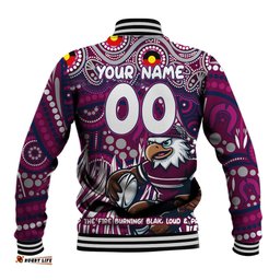 Custom Australia NAIDOC Week 2024 Baseball Jacket Sea Eagles Mascot Keep The Fire Burning DT02