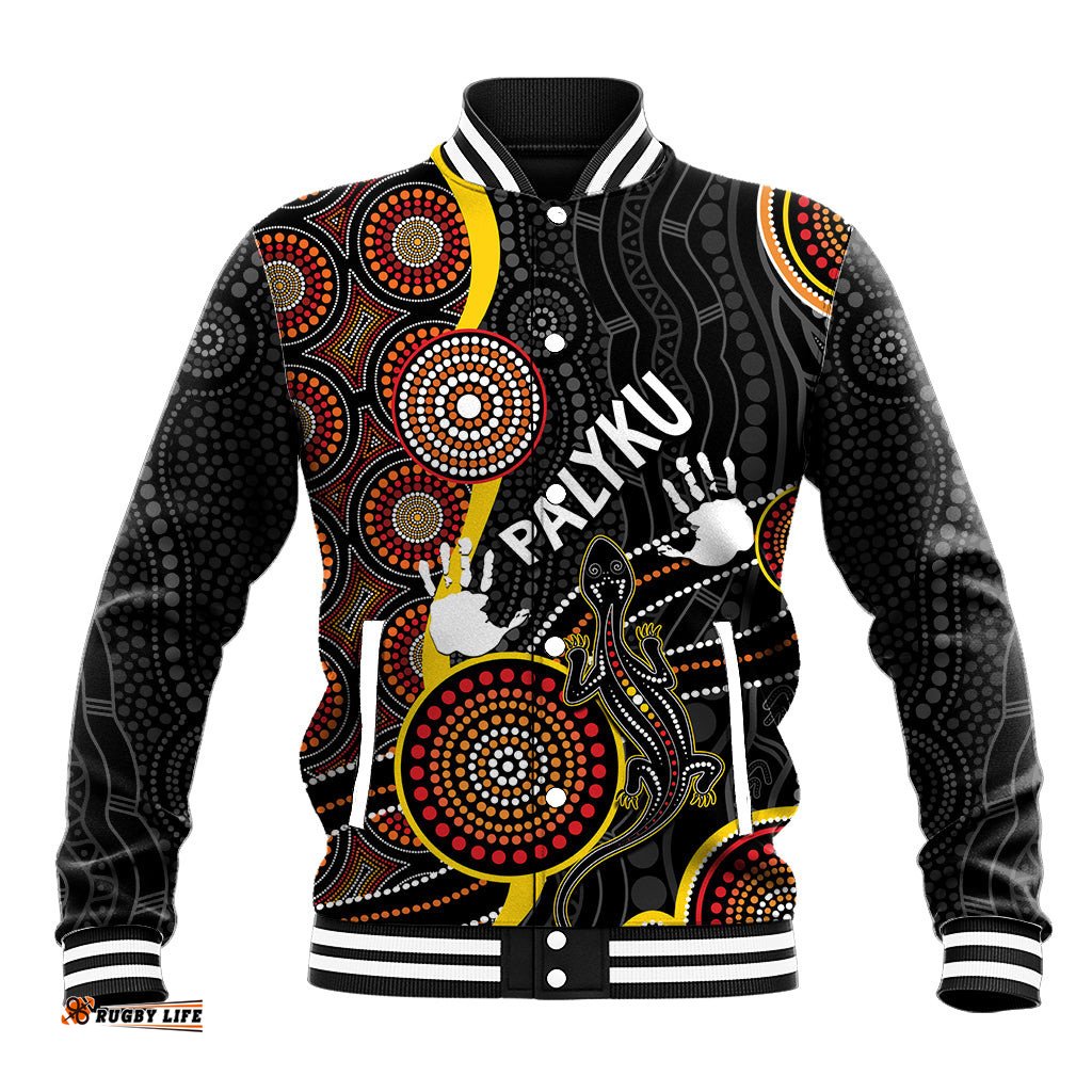 PALYKU Australia Lizard Aboriginal Art Baseball Jacket