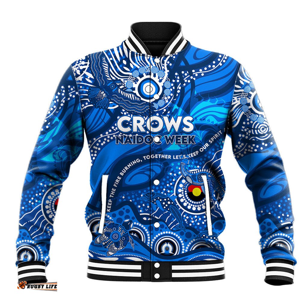 Custom NAIDOC Week 2024 Cats Baseball Jacket Aboriginal Animals Keep The Fire Burning DT02