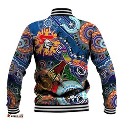 Personalised Knights NAIDOC Week 2024 Baseball Jacket Australia Aboriginal Dot Painting DT02