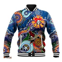Personalised Knights NAIDOC Week 2024 Baseball Jacket Australia Aboriginal Dot Painting DT02
