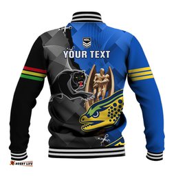 Personalised Panthers And Eels Baseball Jacket Sporty Version