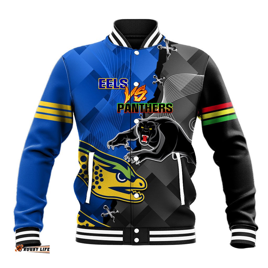 Personalised Panthers And Eels Baseball Jacket Sporty Version