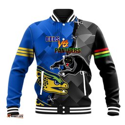Personalised Panthers And Eels Baseball Jacket Sporty Version