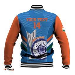 Custom India Cricket Baseball Jacket 2nd Champions World Cup Men In Blue