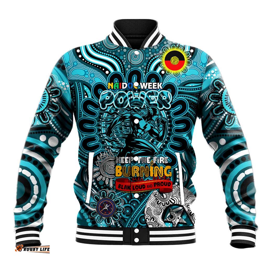 Custom Port Adelaide Power NAIDOC Week 2024 Baseball Jacket Mascot Football DT02