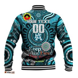 Custom Port Adelaide Power NAIDOC Week 2024 Baseball Jacket Mascot Football DT02