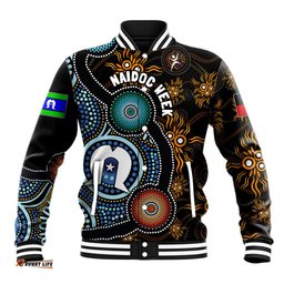 NAIDOC Week 2024 Aussie Aboriginal Baseball Jacket Sparks of Fire