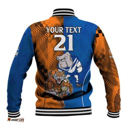 Custom Bulldogs and Tigers Baseball Jacket Rugby Mascot With Sporty Style