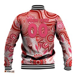 Personalised Swans NAIDOC Week 2024 Baseball Jacket Aussie Aboriginal Art DT02
