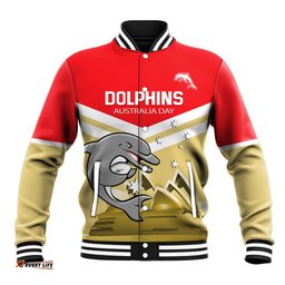 Custom Australia Day Dolphins Baseball Jacket NRL 2024 With Sydney Opera House