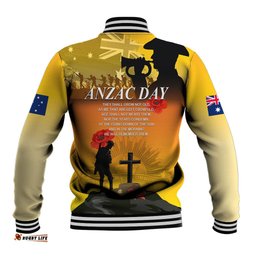 Australia ANZAC Day Baseball Jacket Gallipoli Lest We Forget