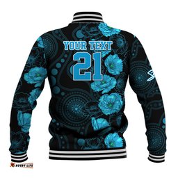 Strikers Cricket Never Forget Custom Baseball Jacket ANZAC Day with Poppy Aboriginal