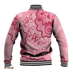 Australia Indigenous Mother's Day Baseball Jacket Breast Cancer Survivor