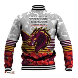 Broncos Rugby ANZAC Day 2024 Baseball Jacket Camouflage Style