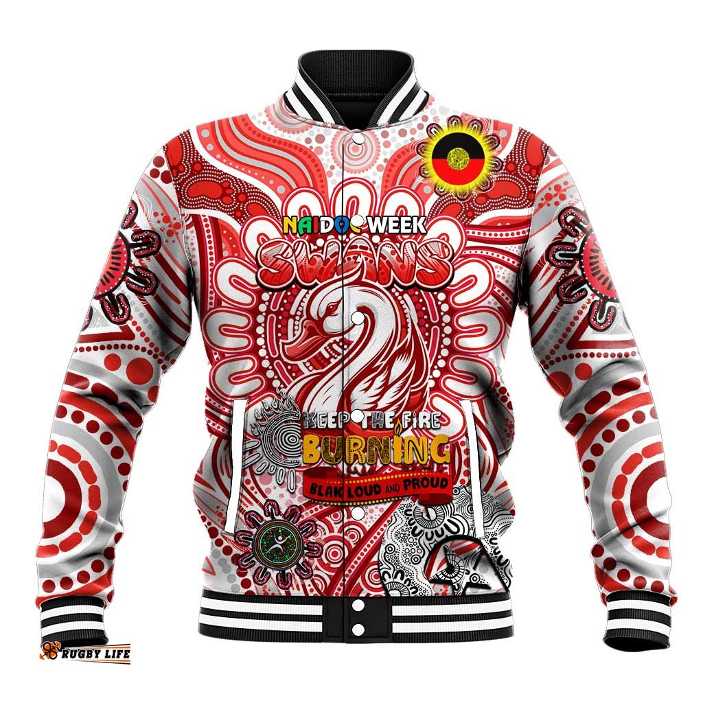 Custom Sydney Swans NAIDOC Week 2024 Baseball Jacket Mascot Football DT02