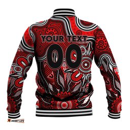 Personalised Bombers NAIDOC Week 2024 Baseball Jacket Aussie Aboriginal Art DT02