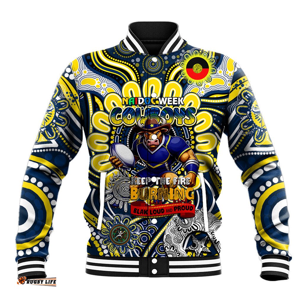Custom NAIDOC Week 2024 Cowboys Baseball Jacket Mascot Rugby DT02