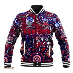 Personalised Demons NAIDOC Week 2024 Baseball Jacket Aussie Aboriginal Art DT02