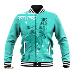 Personalised Matildas Australia Day Baseball Jacket Proud To Be Tillies Turquoise Version