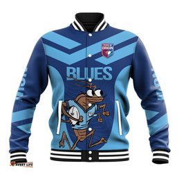 Custom New South Wales Rugby Baseball Jacket Blues Cockroach Origin Sporty