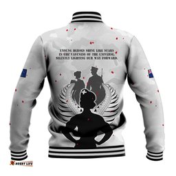 New Zealand ANZAC Day Baseball Jacket For The Nurse Lest We Forget