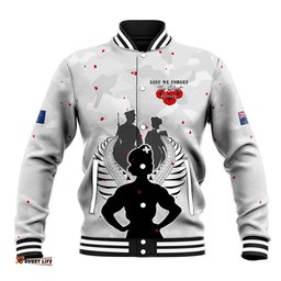 New Zealand ANZAC Day Baseball Jacket For The Nurse Lest We Forget