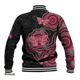 Australia Indigenous Mother's Day Baseball Jacket Aboriginal Breast Cancer Ribbon