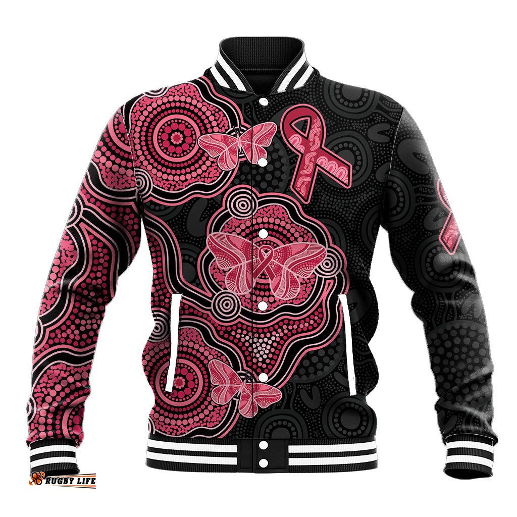 Australia Indigenous Mother's Day Baseball Jacket Aboriginal Breast Cancer Ribbon