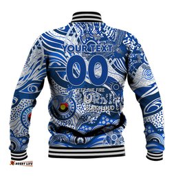 Custom NAIDOC Week 2024 Kangaroos Baseball Jacket Aboriginal Animals Keep The Fire Burning DT02
