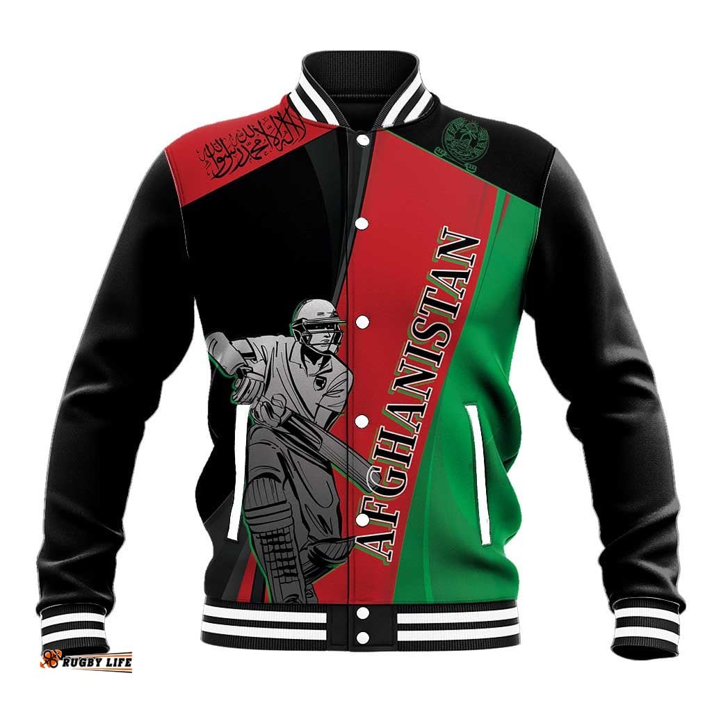 Custom Afghanistan Cricket Baseball Jacket Sporty Version