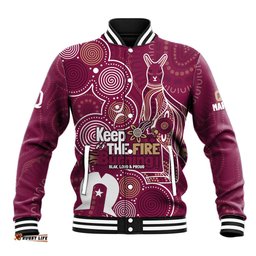 NAIDOC Week Baseball Jacket QLD Maroons Kangaroo