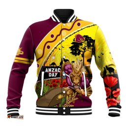 Broncos ANZAC Day Baseball Jacket Mascot Rosemary Starring Night Style