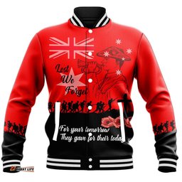 Vibe Hoodie Clothing - Lest We Forget For Those Who Leave Never To Return Baseball Jacket