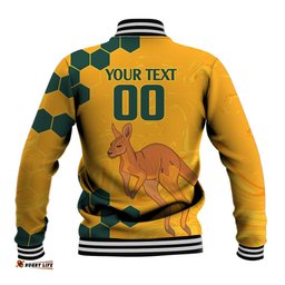 Custom Australia Day Soccer Socceroos Baseball Jacket We Are One And Free
