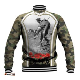 New Zealand and Australia ANZAC Day Baseball Jacket Koala and Kiwi Bird Soldier Gallipoli Camouflage Style