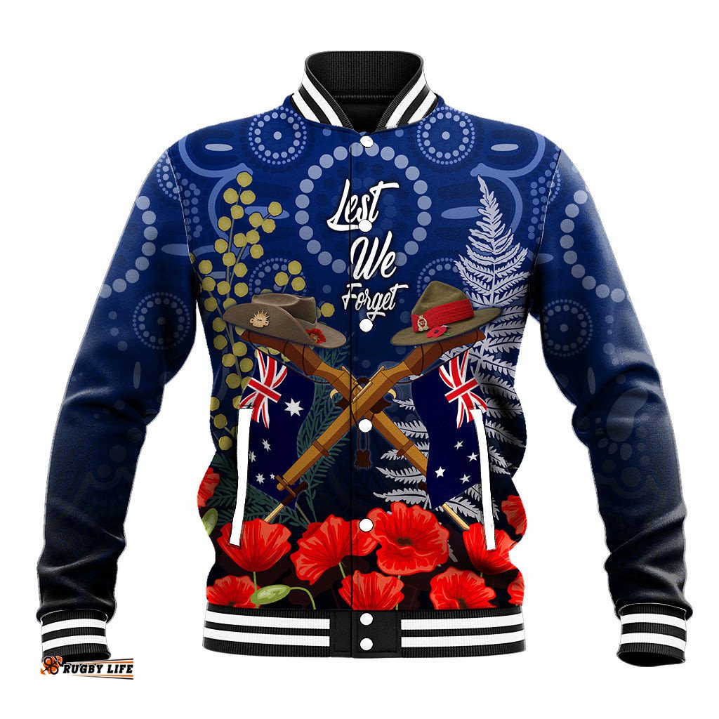 Anzac Baseball Jacket Australia Aboriginal Mix New Zealand Slouch Hats