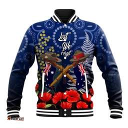 Anzac Baseball Jacket Australia Aboriginal Mix New Zealand Slouch Hats