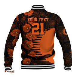 Scorchers Cricket Never Forget Custom Baseball Jacket ANZAC Day with Poppy Aboriginal