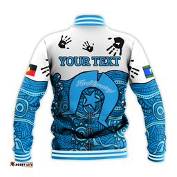 Custom Personalised Sharks Naidoc Week Baseball Jacket Cronulla