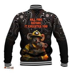 Paws For Australia Baseball Jacket Bushfire Awareness Indigenous Aboriginal