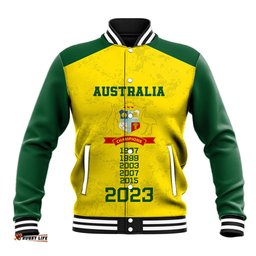 Australia Cricket Baseball Jacket History Champions World Cup Unique