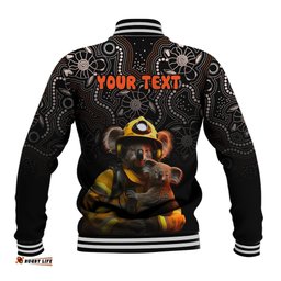 Personalised Paws For Australia Baseball Jacket Bushfire Awareness Indigenous Aboriginal